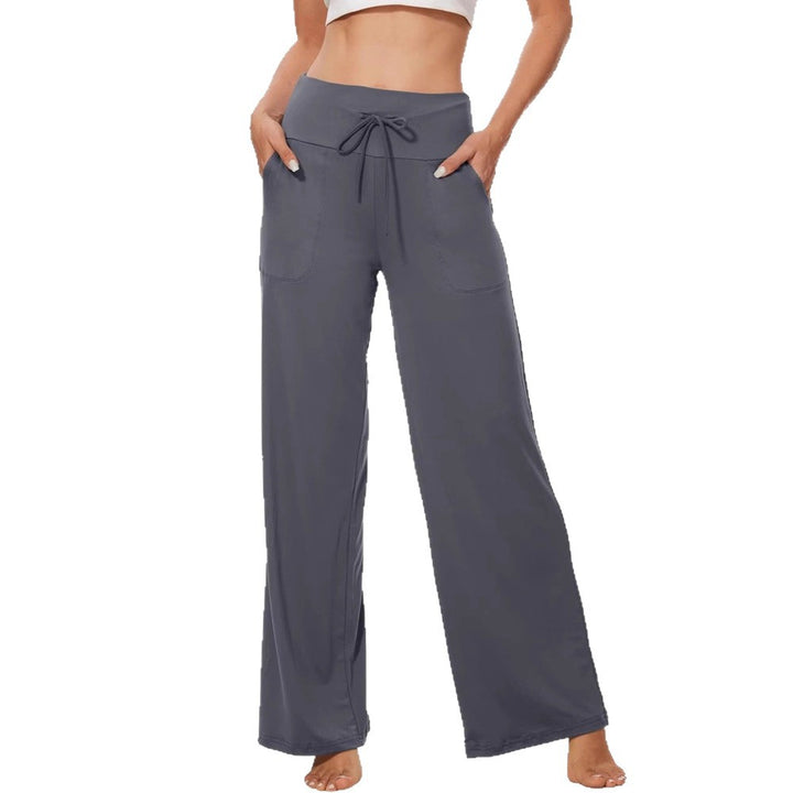 Damen Bequeme Freizeithose mit weitem Schnitt und Kordelzug Drune