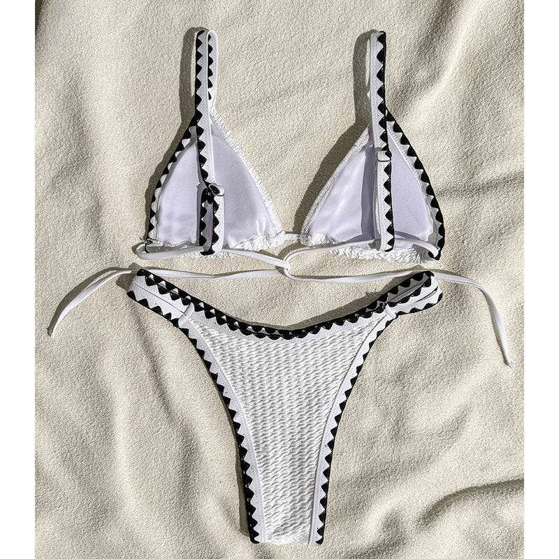 Damen Triangel-Bikini mit raffinierten Kontrastdetails Drune