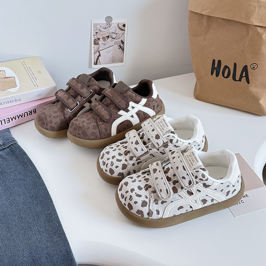 Damen Modische Sneaker mit Klettverschluss und tierischem Design Drune