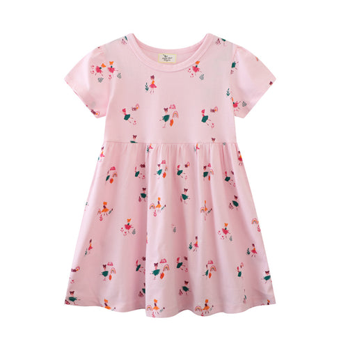 Mädchen Sommerkleid mit buntem Motiv Drune
