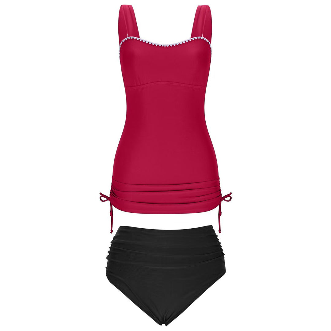 Damen Tankini-Set mit verstellbaren Trägern und seitlicher Raffung Drune