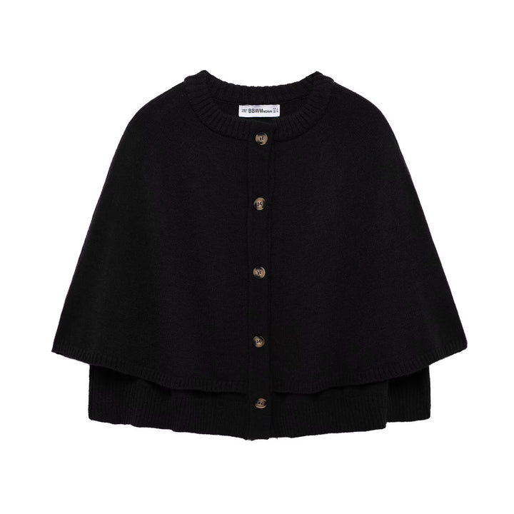 Damen Strick Poncho Drune