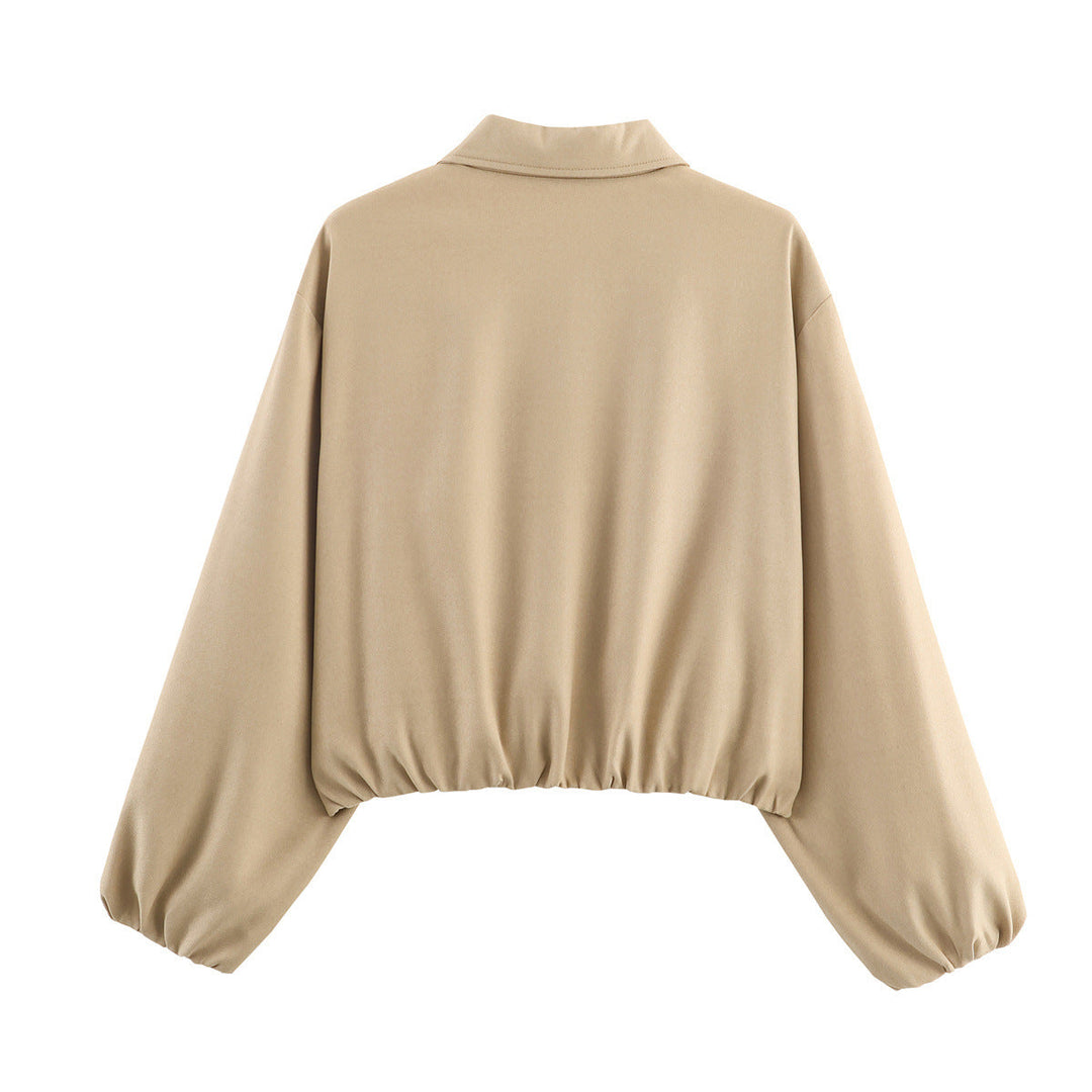 Damen lässige Übergangsjacke mit elastischen Bündchen Drune