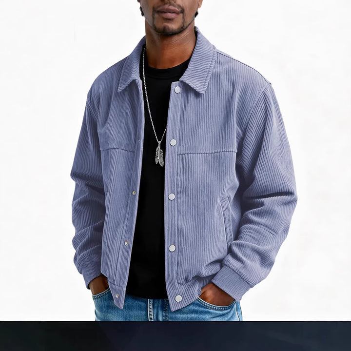 Herren Cordjacke mit Taschen und gestepptem Design Drune
