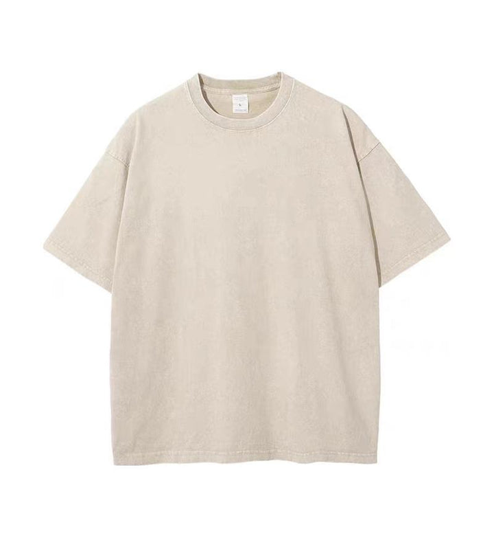 Damen Oversized Relaxed Fit Vintage Wasch T-Shirt Drune
