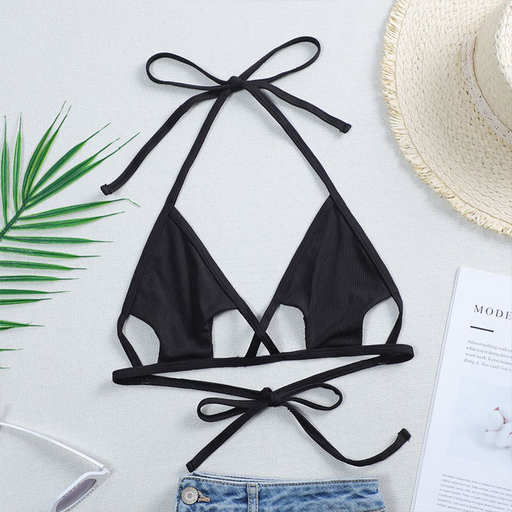 Damen Triangel-Bikini mit innovativem Schnitt und gekreuztem Design Drune