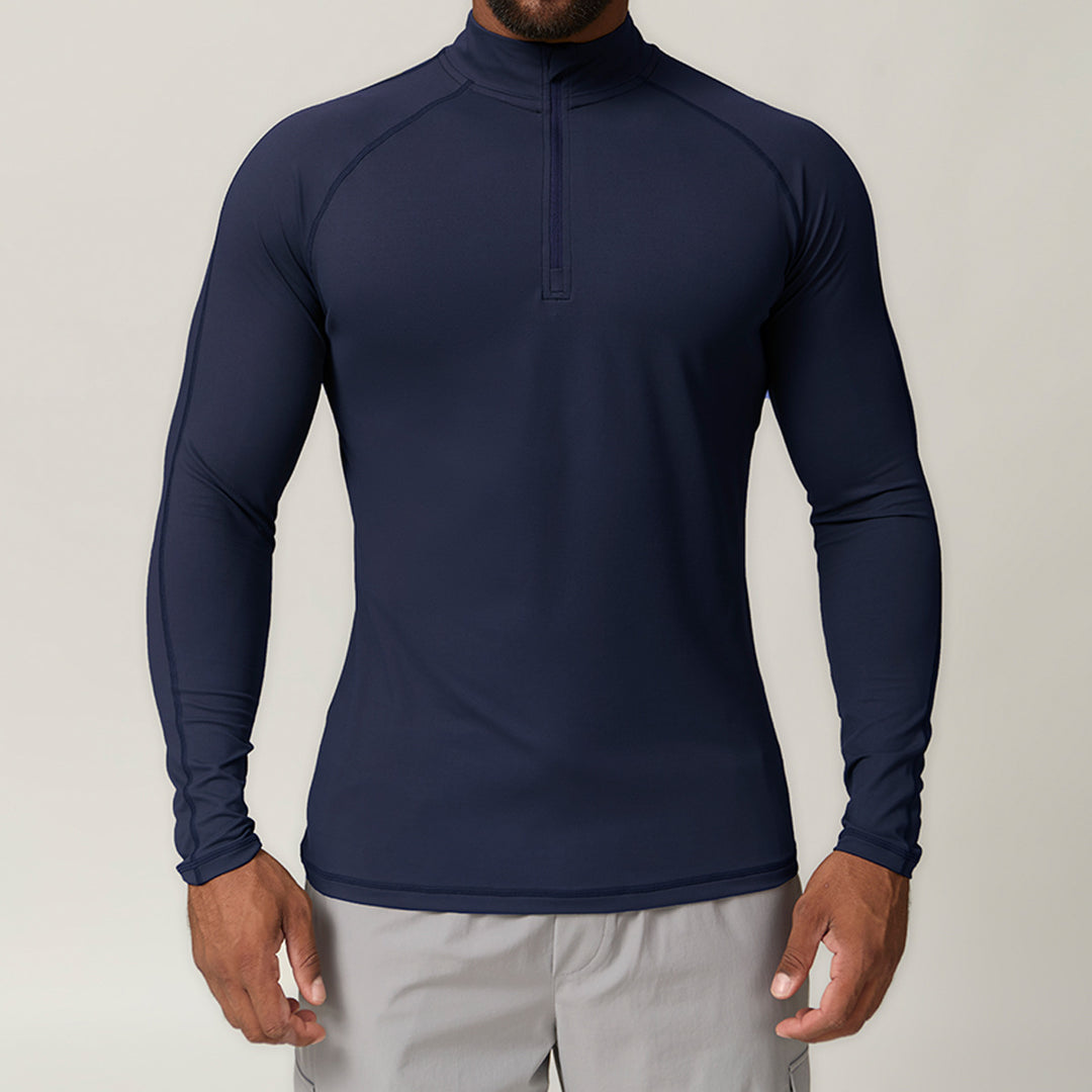 Herren Funktionsshirt mit zippbarem Kragen Drune