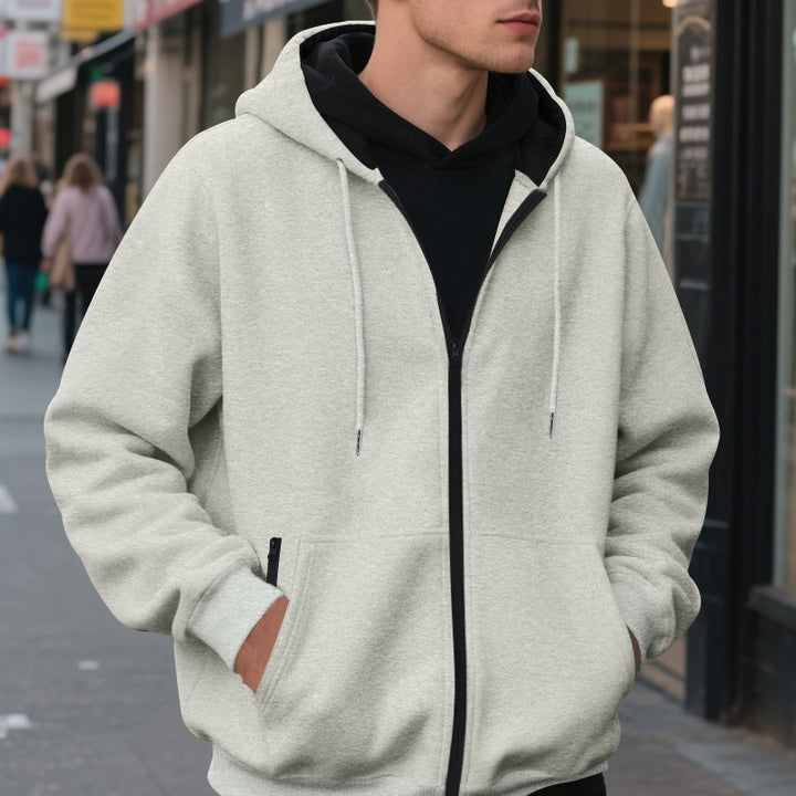 Herren Zip-Hoodie mit praktischen Taschen und atmungsaktiver Fleece-Innenausstattung Drune