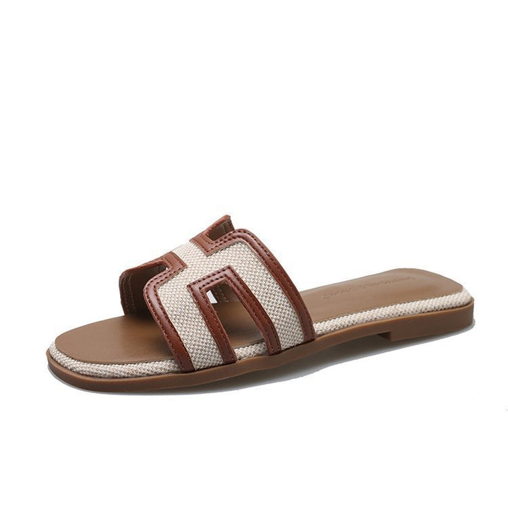 Damen Modische Slipper mit raffinierter Riemenkonstruktion Drune