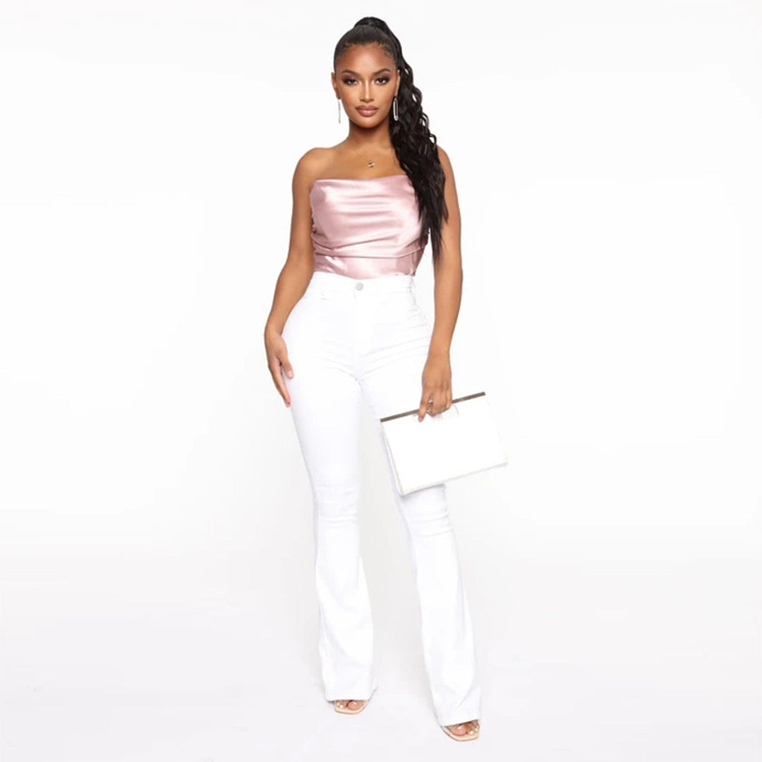 Drune | Damen High Waist Demon Jeans mit geradem Bein