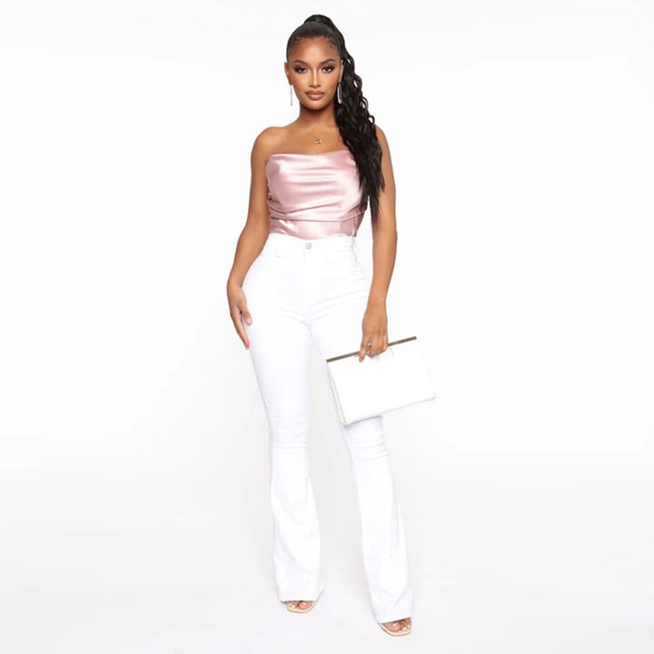 Drune | Damen High Waist Demon Jeans mit geradem Bein