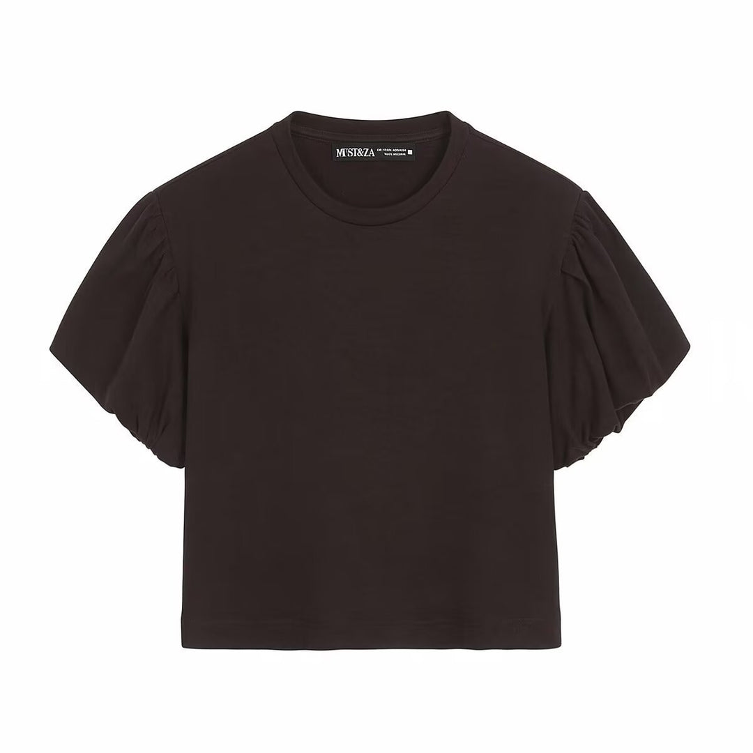 Damen T-Shirt mit voluminösen Ärmeln und modernem Schnitt Drune