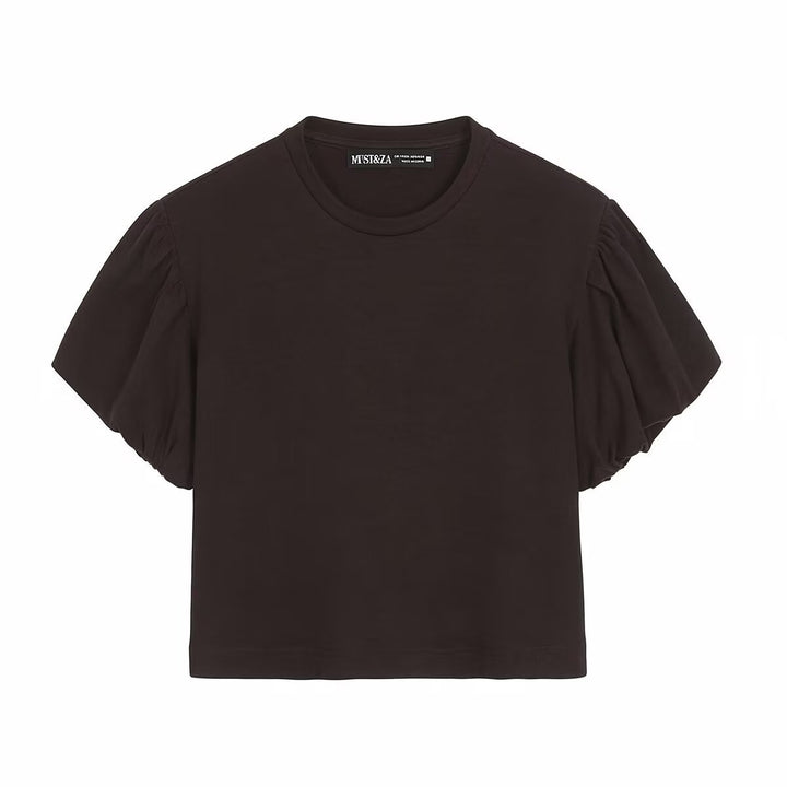 Damen T-Shirt mit voluminösen Ärmeln und modernem Schnitt Drune