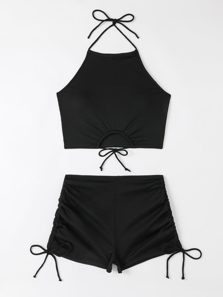 Damen Freizeit-Bikini-Set mit Raffungen Drune