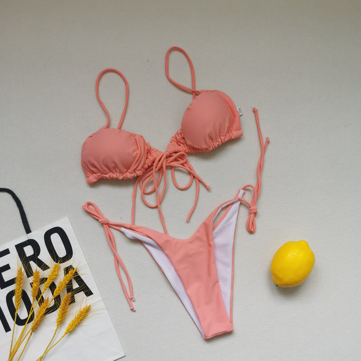 Damen Triangel-Bikini mit regulierbaren Bindebändern Drune