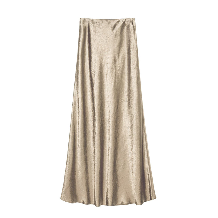 Damen Eleganter Maxirock aus satinierter Viskose Drune