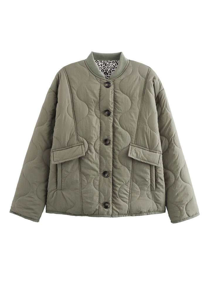 Damen Steppjacke im eleganten Design mit praktischem Knopfverschluss und seitlichen Taschen Drune