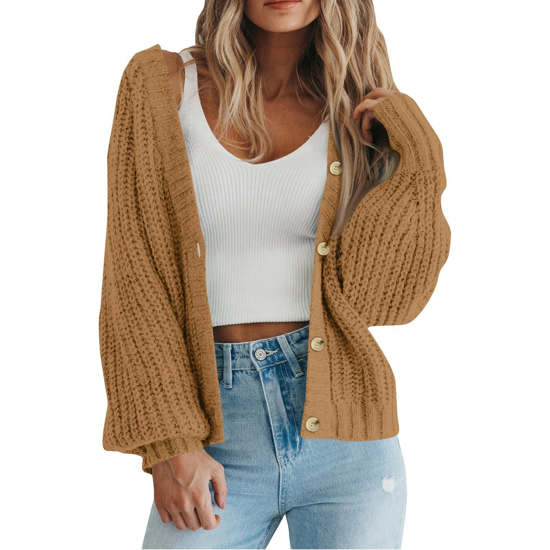 Damen Strickjacke mit grobem Muster und modischem Schnitt Drune