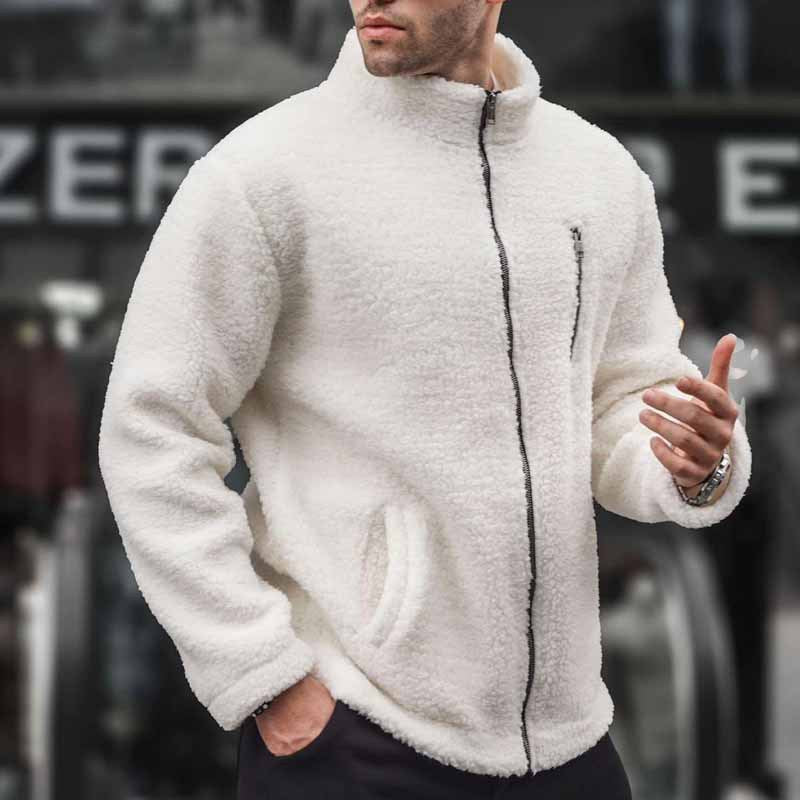 Herren kuschelige Fleecejacke mit praktischem Reißverschluss Drune