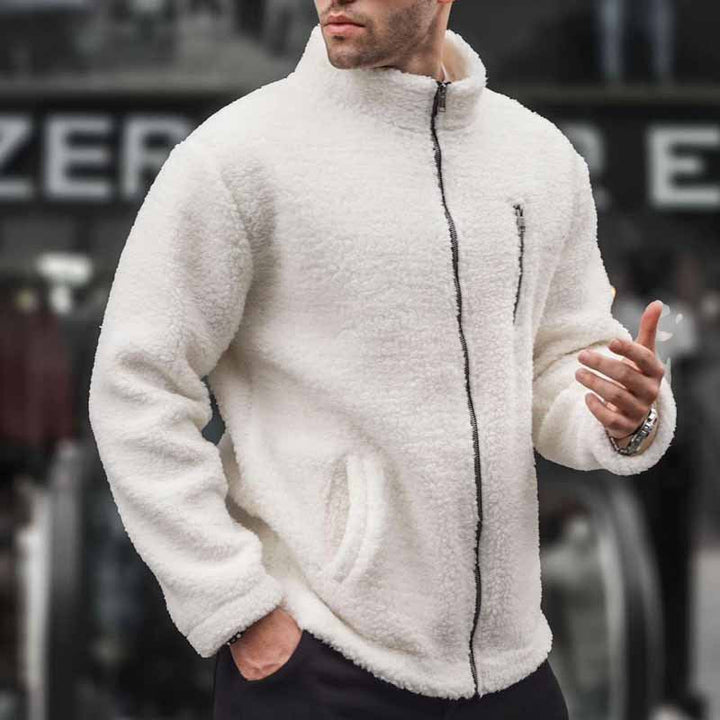 Herren kuschelige Fleecejacke mit praktischem Reißverschluss Drune