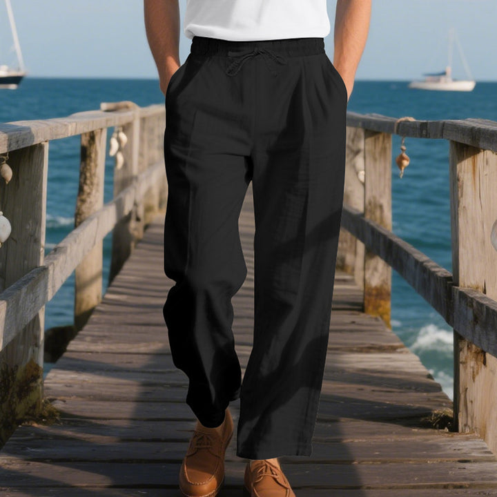 Herren Bequeme Strandhose mit verstellbarem Kordelzug Drune