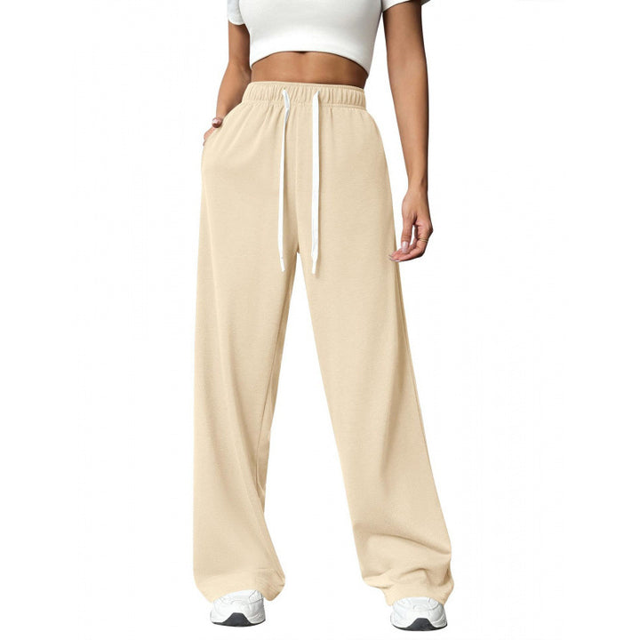 Damen Bequeme und lässige Freizeithose mit weitem Schnitt und elastischem Bund Drune