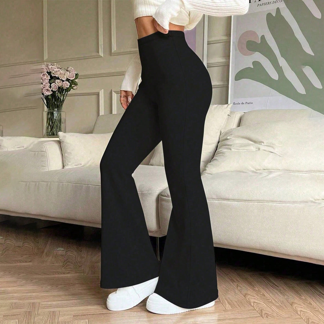 Damen Hohe Taille Flared Pants Drune