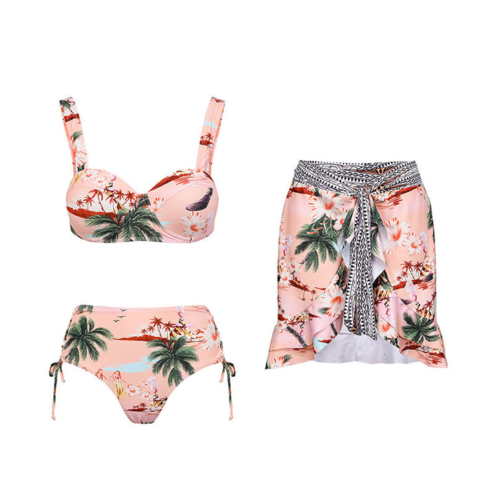 Damen Bikiniset mit hochwertigem Flowerprint und verstellbaren Trägern Drune