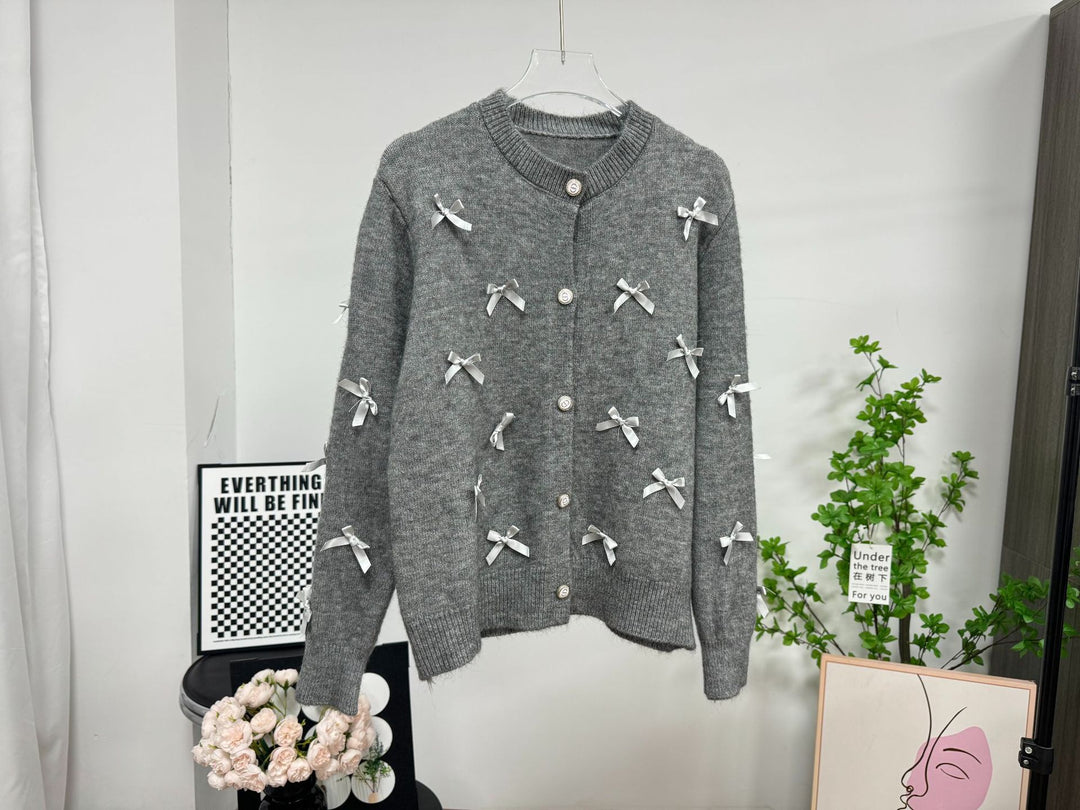 Damen Kuscheliger Strickcardigan mit Schleifendetails Drune
