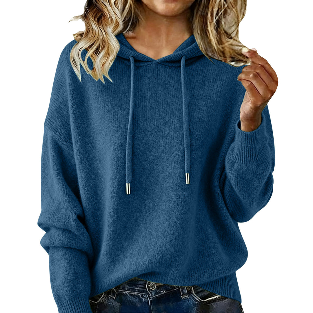 Damen Oversized Kapuzensweatshirt mit texturiertem Design und Kordelzug Drune