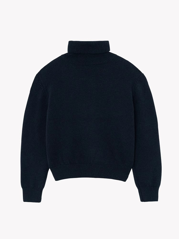 Damen Langarm-Pullover mit hohem Kragen Drune