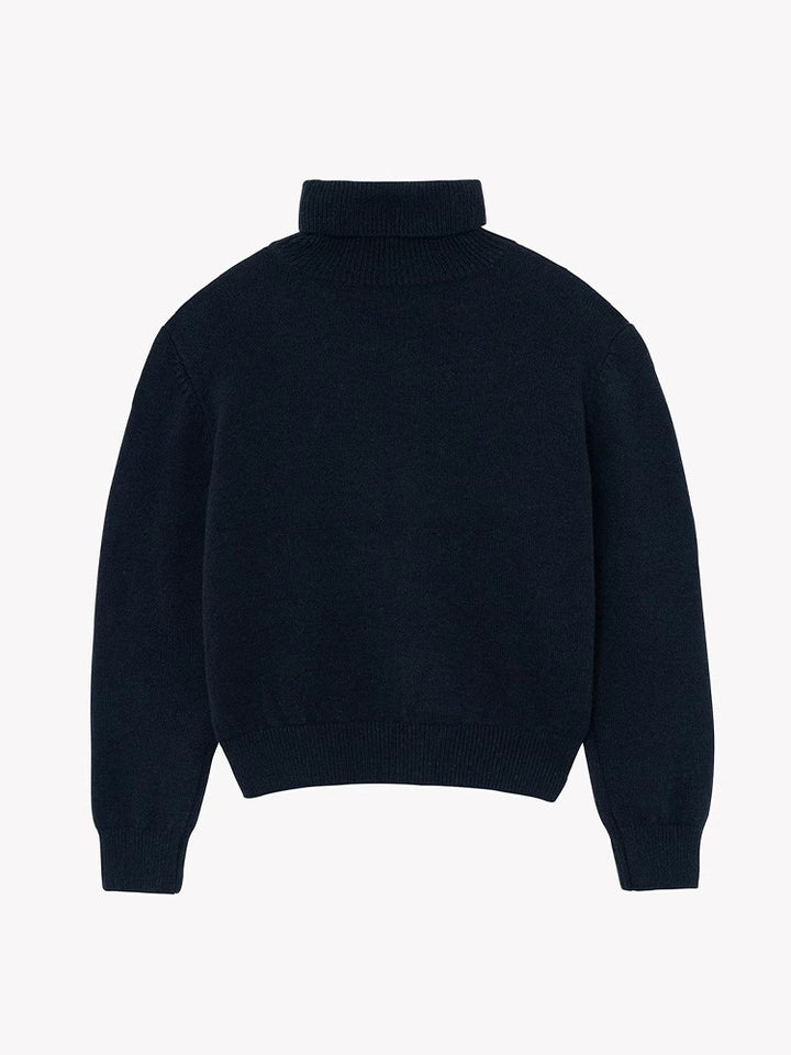 Damen Langarm-Pullover mit hohem Kragen Drune