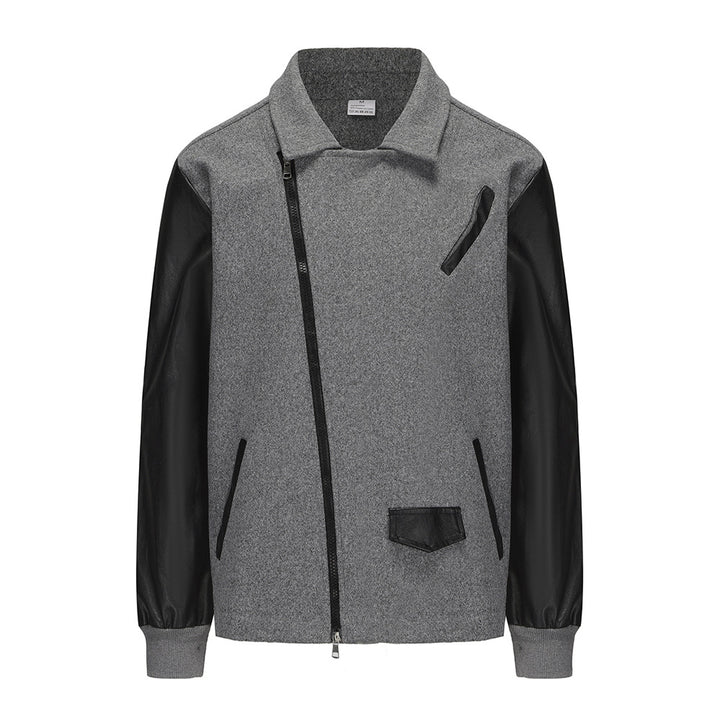 Herren sportlich-elegante Jacke mit Kunstleder-Ärmeln Drune