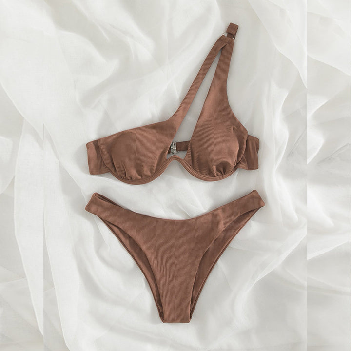 Damen Einseitiger Bikini mit verstellbarem Halter Drune