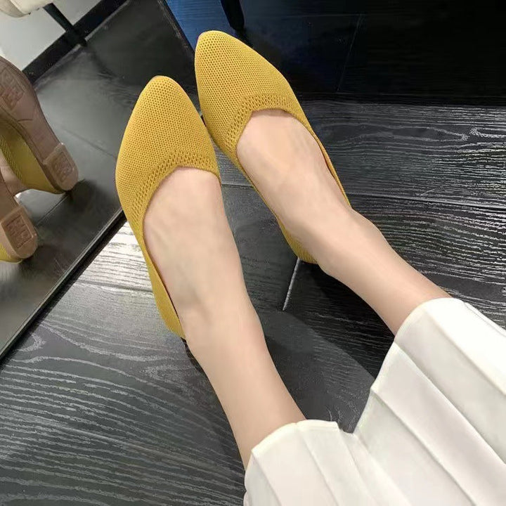 Damen elegante und atmungsaktive Ballerinas mit flexiblem Fußbett Drune