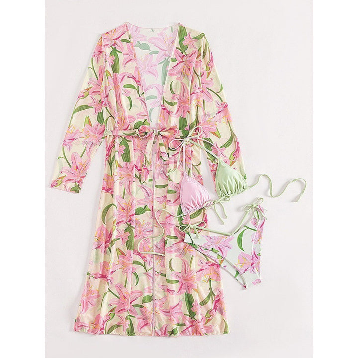 Damen Strandkleid mit floralem Muster und lässigem Schnitt Drune