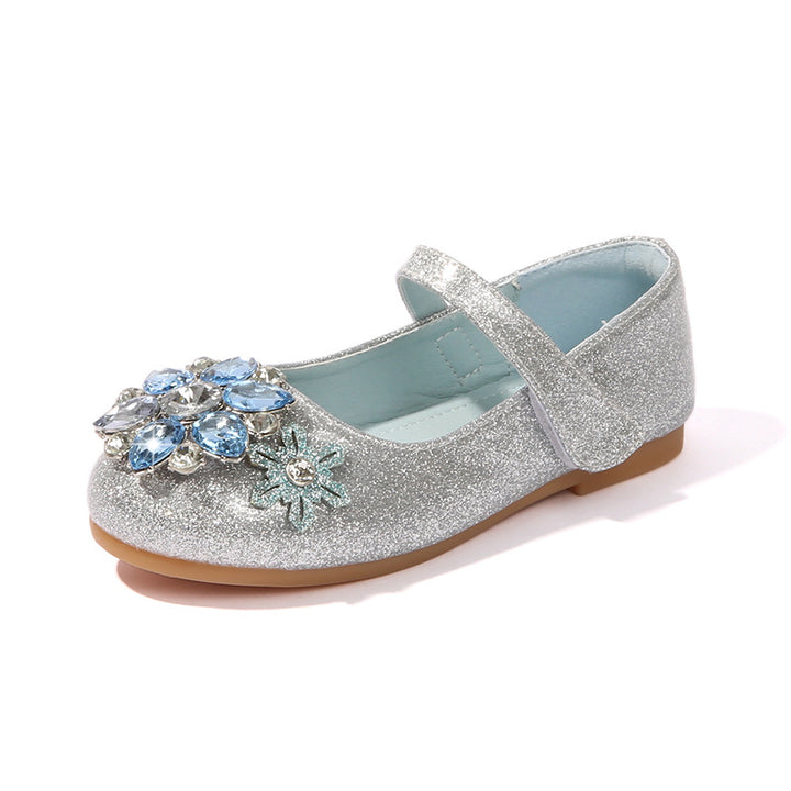Damen Ballerinas mit glitzernden Blumenapplikationen Drune