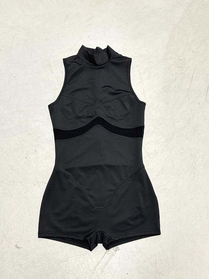 Damen Sportlicher Body mit hohem Kragen und innovativen Kompressionsdetails Drune