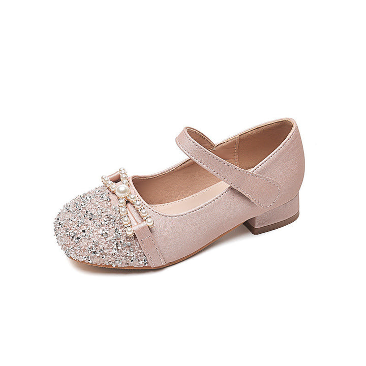 Mädchen Ballerinas mit Perlenschmuck und Glitzer Drune