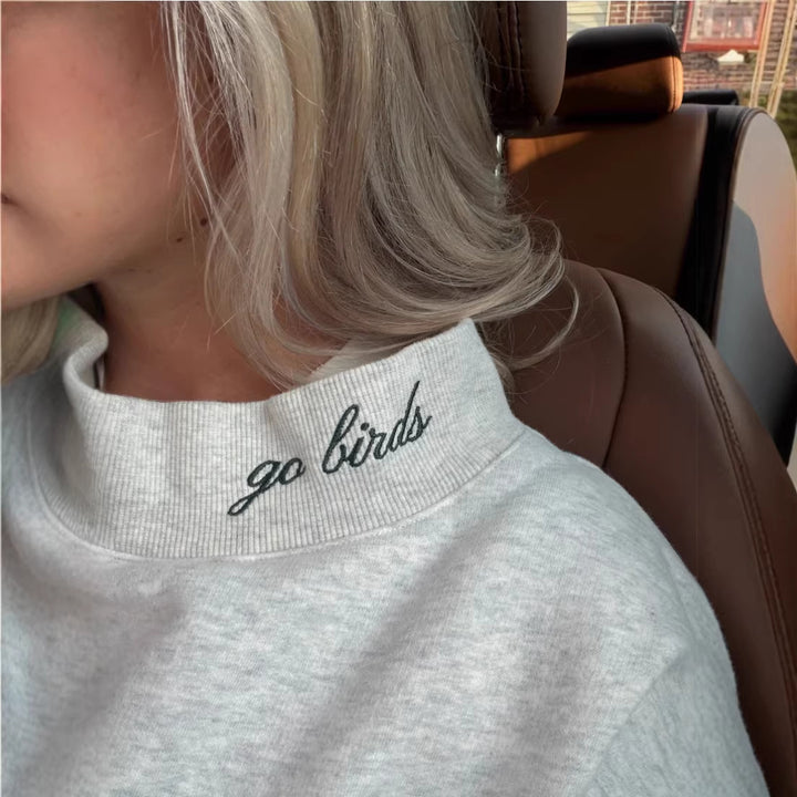 Damen Oversized Sweatshirt mit trendigem Schriftzug Drune