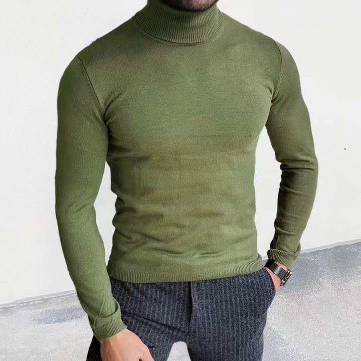 Herren nan Slim-Fit Rollkragenpullover aus Feinstrick mit geripptem Stehkragen und elastischem Bund Drune