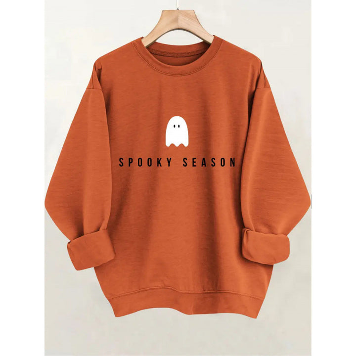 Unisex nan lässiges Halloween Sweatshirt mit Gespenst-Print und Oversize-Schnitt Drune