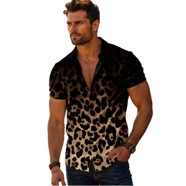 Herren Kurzarm-Wildleder-Hemd Drune