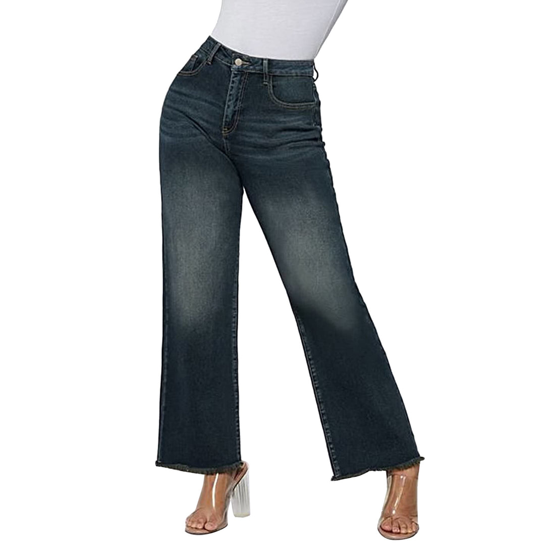 Damen Weite Beine Denim-Hose Drune
