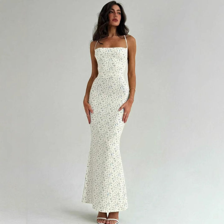 Damen Elegantes Maxikleid mit floralem Muster und schmalem Schnitt Drune