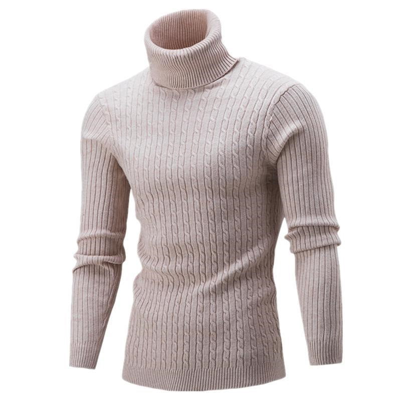 Herren Rollkragenpullover mit strukturiertem Zopfmuster und modernem Schnitt Drune