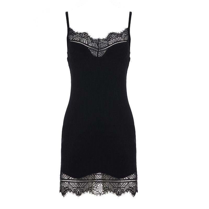 Damen Spitzen-Nachtkleid im figurbetonten Schnitt Drune