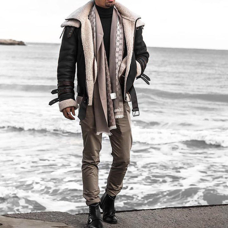Herren Fliegerjacke mit luxuriösem Kunstfellfutter und modernen Akzenten Drune