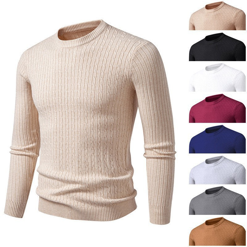 Herren modischer Strickpullover mit strukturiertem Zopfdesign Drune