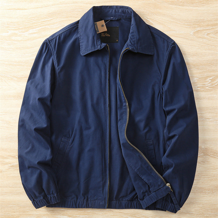Herren leichte Utilityjacke mit praktischem Stehkragen Drune